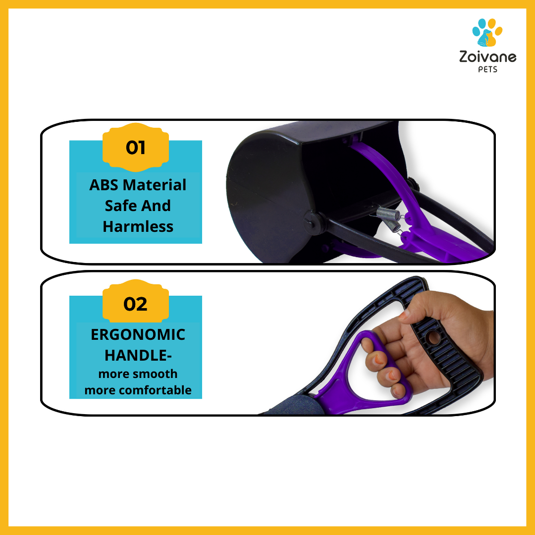 Zoivane Pets Poop Scooper For Dogs & Cats- Easy and Hygienic Waste Removal for Pets