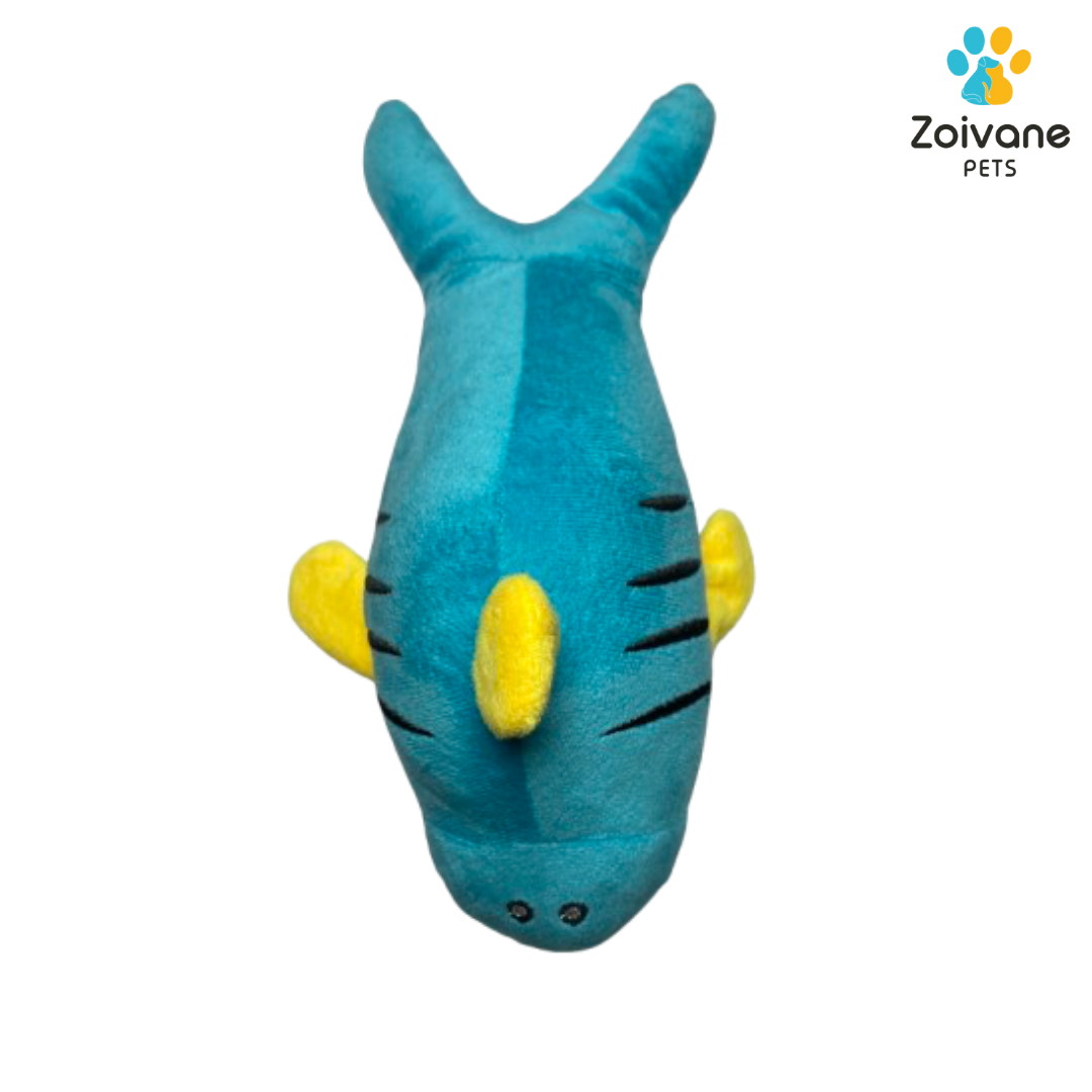 Zoivane Pets Plush Fish Toy - pack of 1 (For your Pet's Playtime)