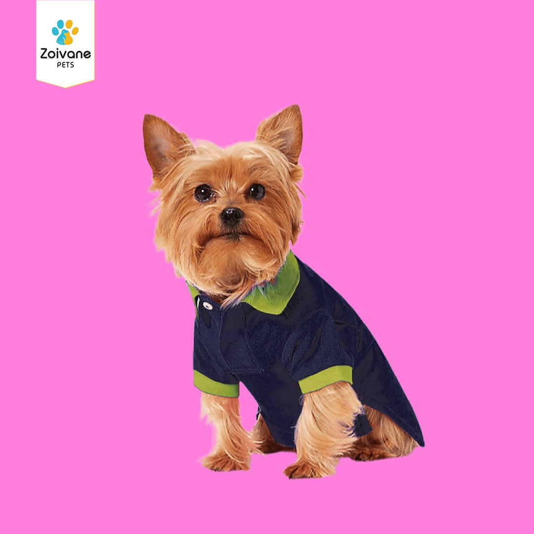 Zoivane Pets Classic Polo T-Shirt for Dogs – Stylish, Comfortable, and Breathable Dog Apparel/Clothing