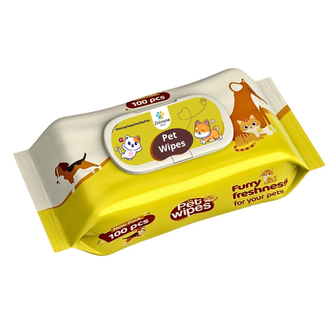 Pet Wipes 100count + Potty Training Spray For Dogs & Cats 200ml