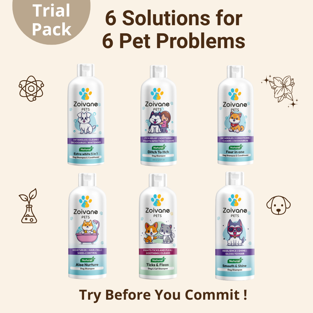 Zoivane Pets Dog Shampoo Trial Pack (6 x 30ml)