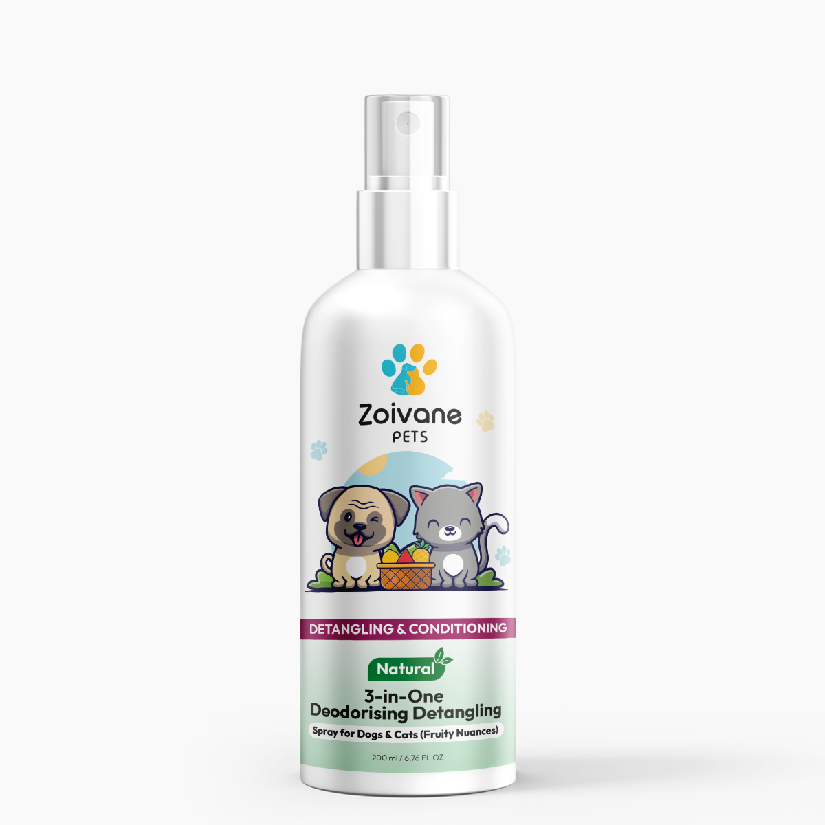 Natural 3-in-one detangling deodouzing spray 100ml (Fruity Fragrance)