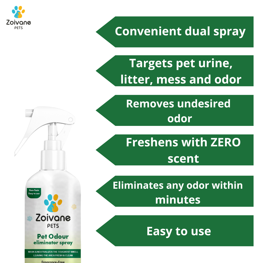 Pet Odor Eliminator Spray Fragrance-Free  - Effective, Non-Toxic, and Safe for All Surfaces - 1000ml