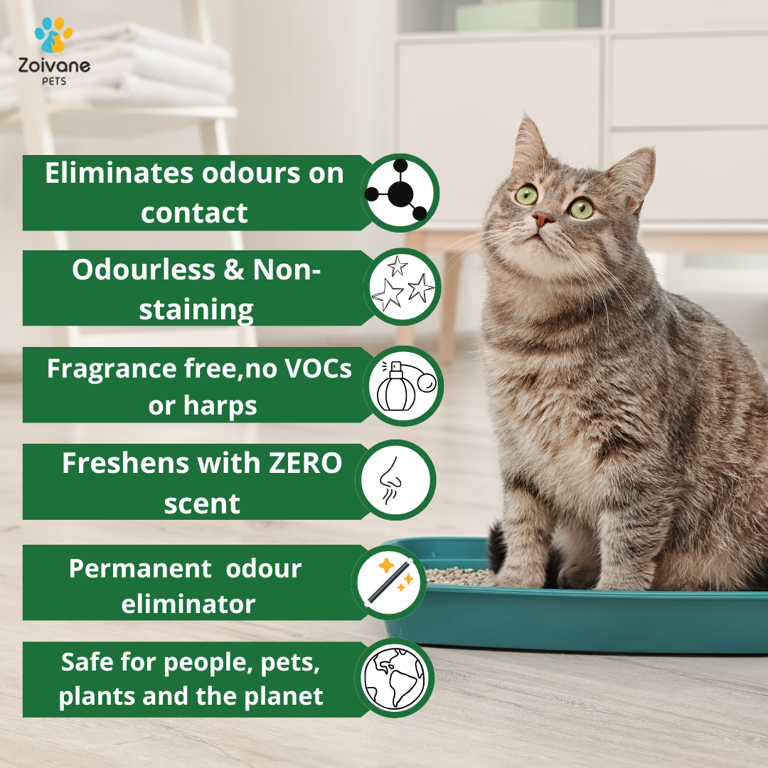Pet Odor Eliminator Spray Fragrance-Free  - Effective, Non-Toxic, and Safe for All Surfaces - 1000ml