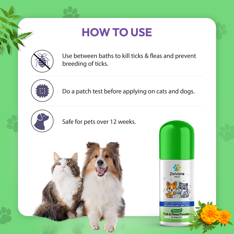 Anti-Tick and Flea Powder, 150 grams