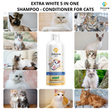 EXTRA WHITE 5 IN 1 CAT SHAMPOO AND CONDITIONER